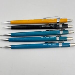 Pentel Mechanical Pencil Set Multi P205 P207 P209 Drafting Lot 5ct